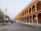 La place cenrale de Campeche, qui rappelle celles de Valladolid et Merida